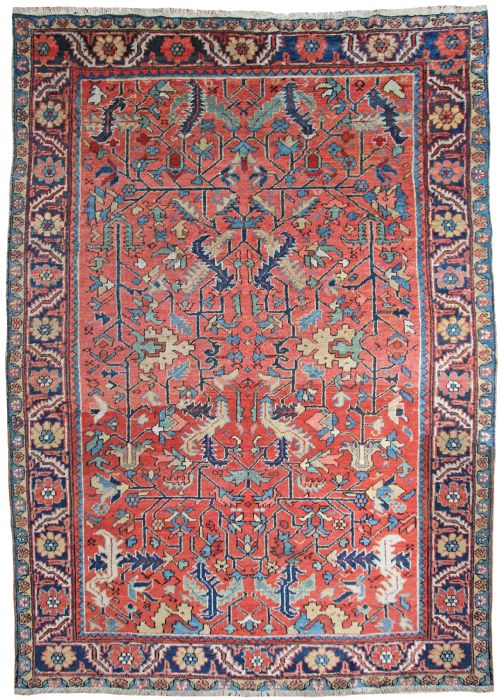 rare heriz carpet persia - CATEGORY: ANTIQUE RUGS - DATED 1900
