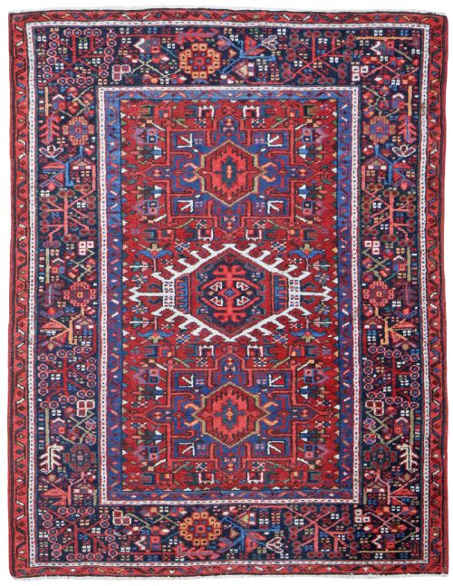 antique karaja rug persia - CATEGORY: ANTIQUE RUGS - DATED 1910