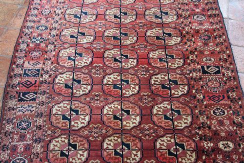 ANTIQUE TEKKE BOKHARA RUG - ADDITIONAL PHOTO 4
