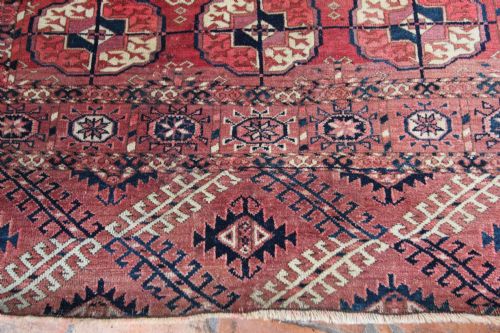 ANTIQUE TEKKE BOKHARA RUG - ADDITIONAL PHOTO 7