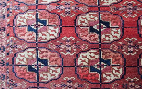 ANTIQUE TEKKE BOKHARA RUG - ADDITIONAL PHOTO 9