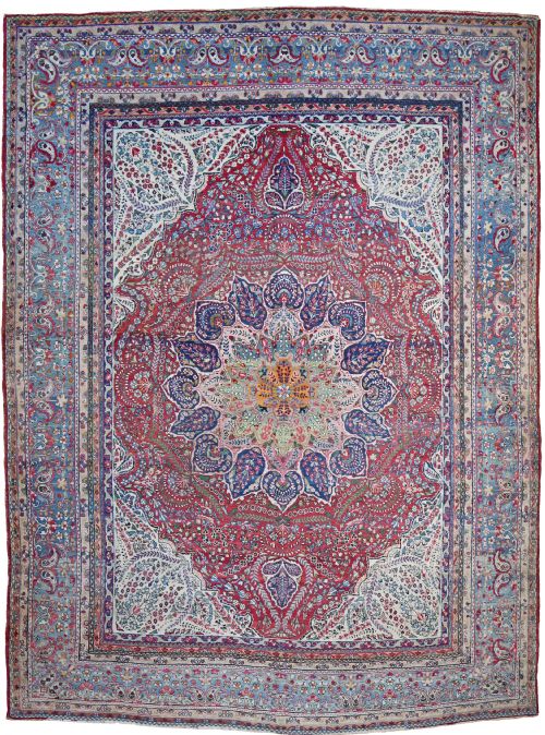 antique kirman carpet - CATEGORY: ANTIQUE RUGS - DATED 1910