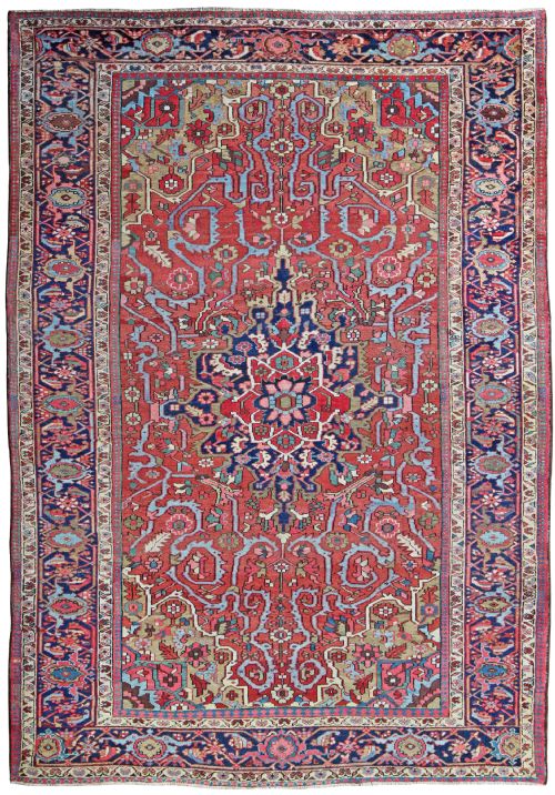 antique heriz carpet persia - CATEGORY: ANTIQUE RUGS - DATED 1900