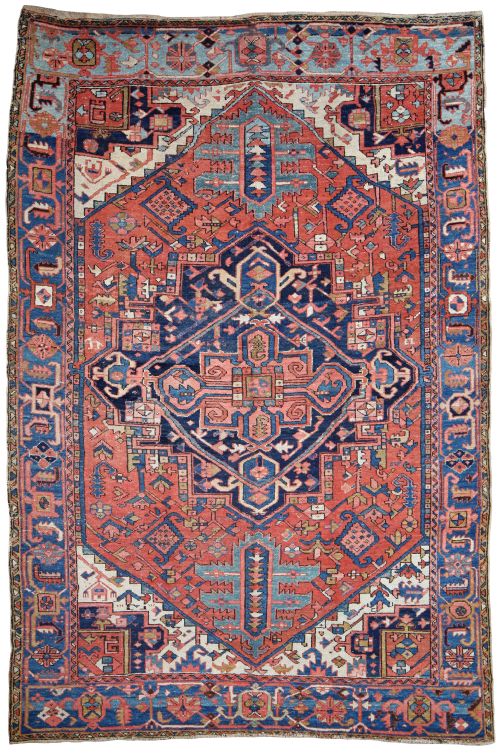 antique heriz carpet persia - CATEGORY: ANTIQUE RUGS - DATED 1890