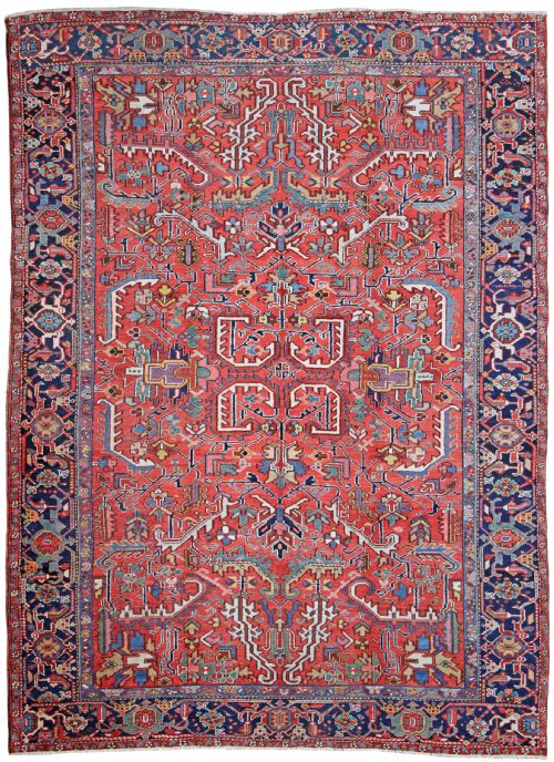 antique heriz carpet persia - CATEGORY: ANTIQUE RUGS - DATED 1920