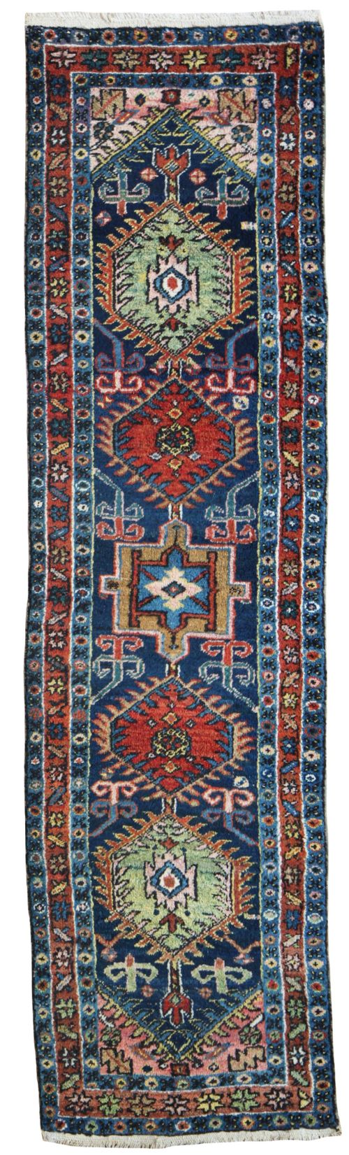 small narrow antique heriz runner - CATEGORY: ANTIQUE RUGS - DATED 1910