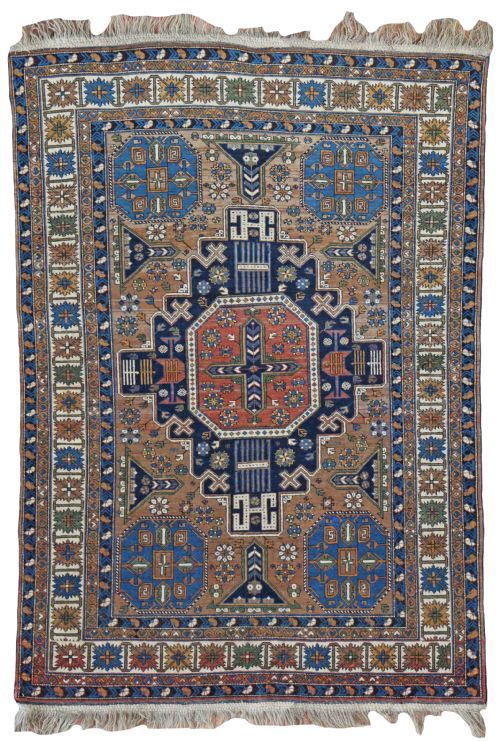 antique shirvan rug caucasus - CATEGORY: ANTIQUE RUGS - DATED 1910