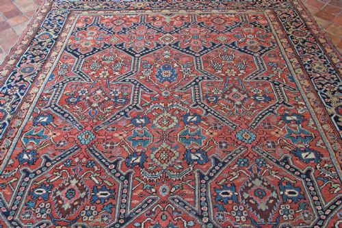 ANTIQUE HERIZ CARPET PERSIA - ADDITIONAL PHOTO 1