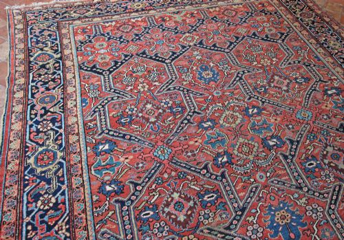 ANTIQUE HERIZ CARPET PERSIA - ADDITIONAL PHOTO 4