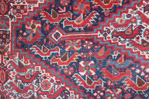 ANTIQUE KHAMSEH 'CHICKEN' RUG SOUTHERN PERSIA - ADDITIONAL PHOTO 3