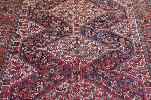 ANTIQUE KHAMSEH 'CHICKEN' RUG SOUTHERN PERSIA - ADDITIONAL PHOTO 4