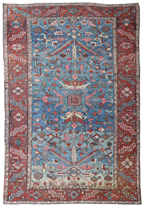 antique heriz carpet persia - CATEGORY: ANTIQUE RUGS - DATED 1890