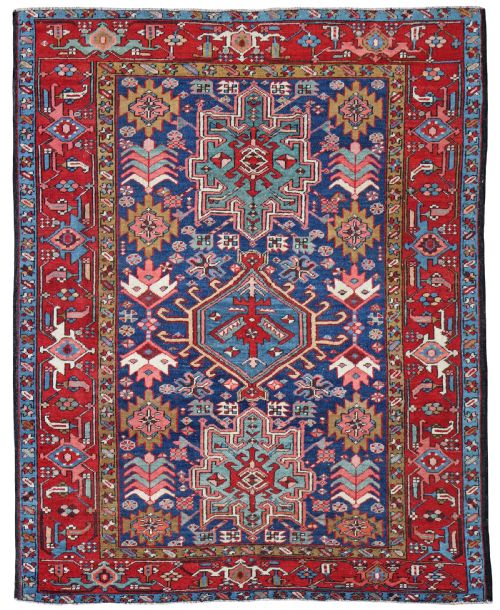 antique heriz rug 'karaja' design persia - CATEGORY: ANTIQUE RUGS - DATED 1910