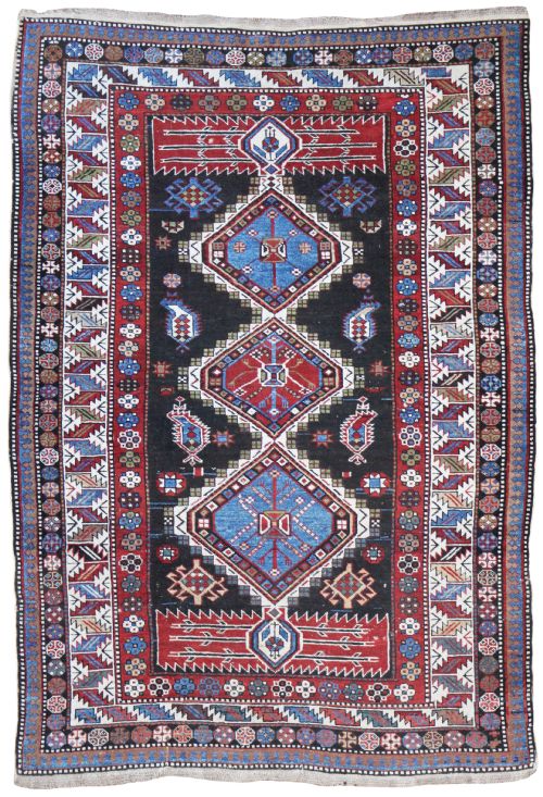 antique shirvan rug caucasus - CATEGORY: ANTIQUE RUGS - DATED EDWARDIAN