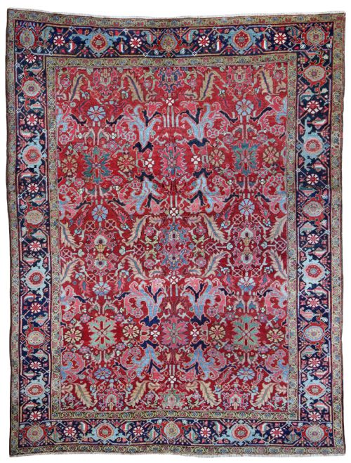 antique heriz carpet persia - CATEGORY: ANTIQUE RUGS - DATED 1900