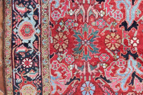 ANTIQUE HERIZ CARPET PERSIA - ADDITIONAL PHOTO 3