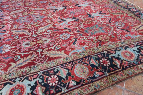 ANTIQUE HERIZ CARPET PERSIA - ADDITIONAL PHOTO 6