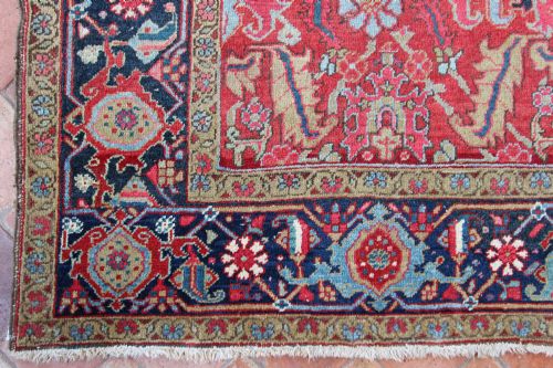 ANTIQUE HERIZ CARPET PERSIA - ADDITIONAL PHOTO 8