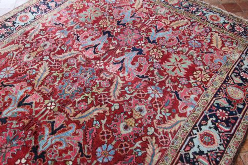 ANTIQUE HERIZ CARPET PERSIA - ADDITIONAL PHOTO 9