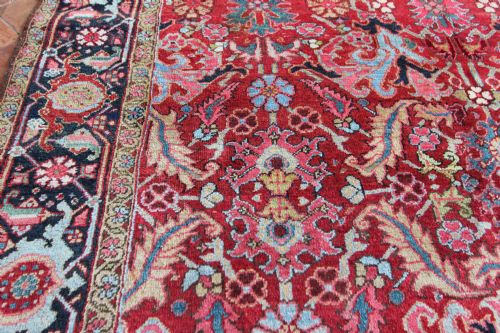 ANTIQUE HERIZ CARPET PERSIA - ADDITIONAL PHOTO 10