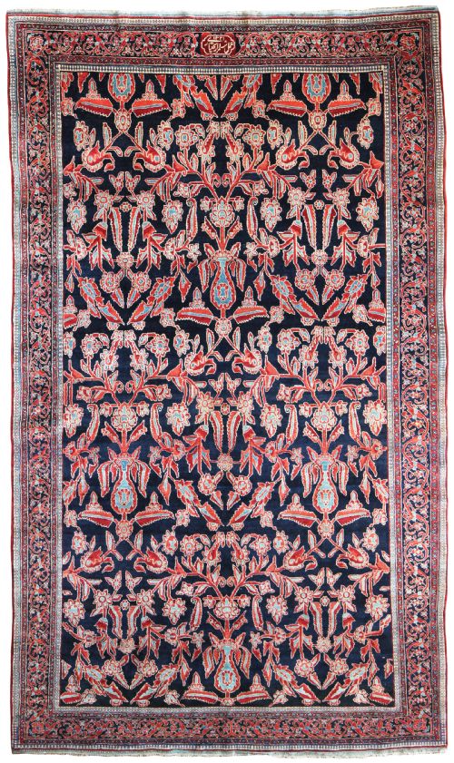 antique baktiari carpet shalamazar persia - CATEGORY: ANTIQUE RUGS - DATED 1900