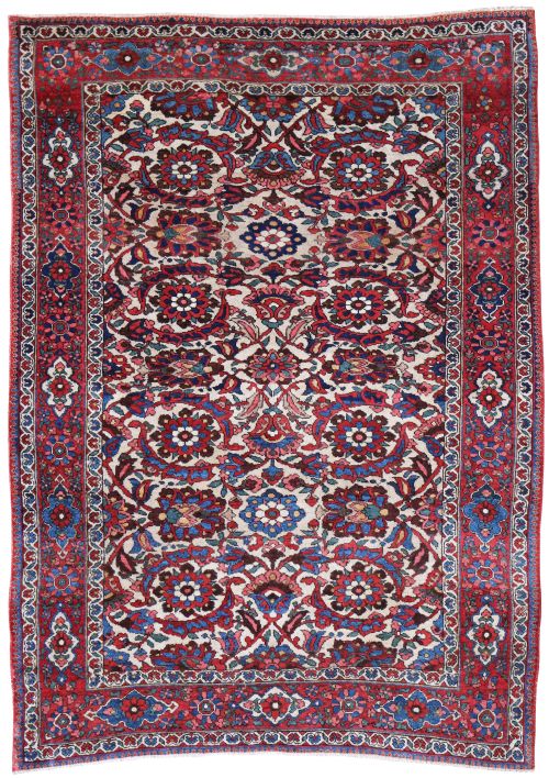 antique baktiari rug persia - CATEGORY: ANTIQUE RUGS - DATED 1910