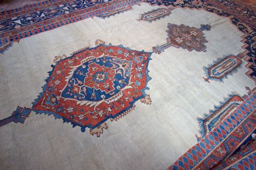LARGE ANTIQUE BAKSHAISH CARPET PERSIA - ADDITIONAL PHOTO 9