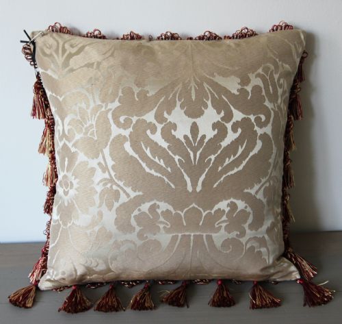 ANTIQUE AUBUSSON CUSHION FRANCE - ADDITIONAL PHOTO 1