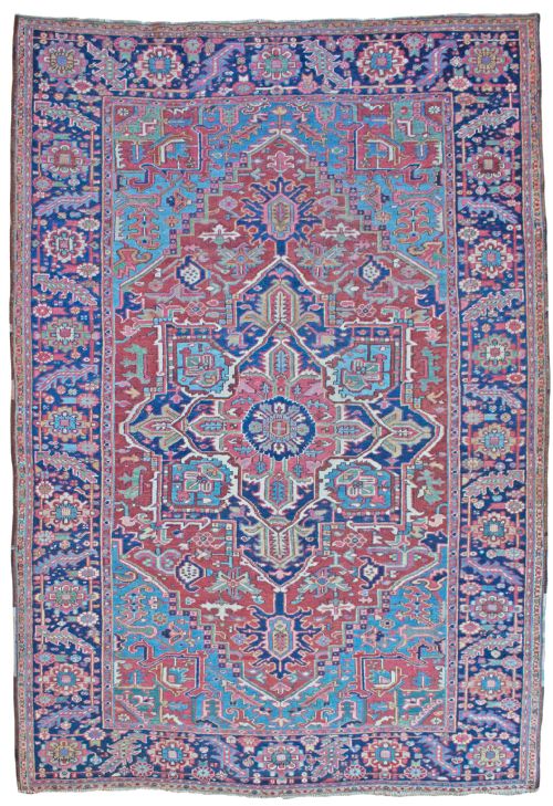 antique heriz carpet persian - CATEGORY: ANTIQUE RUGS - DATED 1900