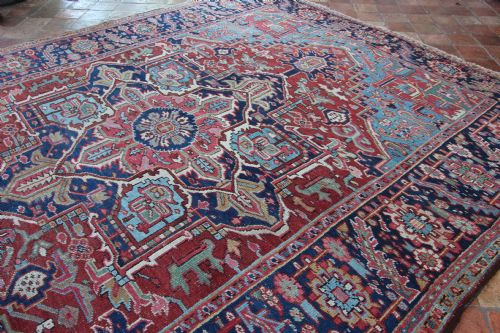 ANTIQUE HERIZ CARPET PERSIAN - ADDITIONAL PHOTO 6