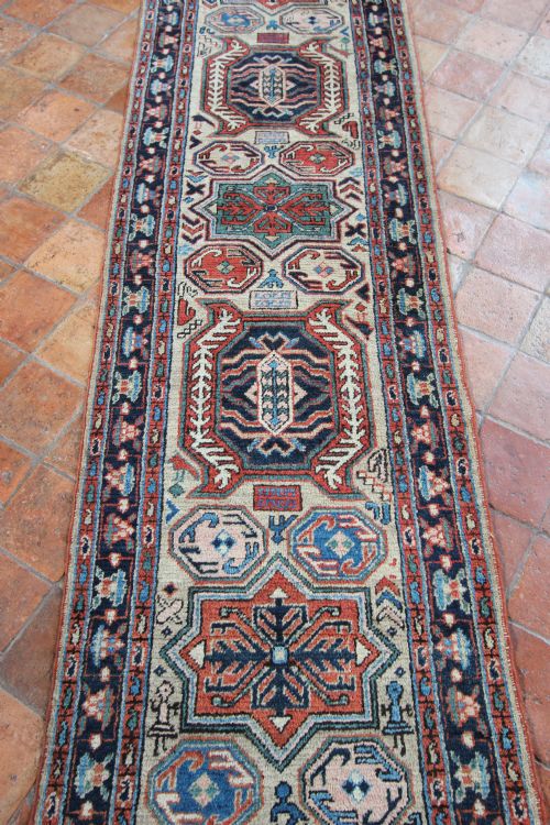 NARROW ANTIQUE HERIZ RUNNER PERSIA - ADDITIONAL PHOTO 3