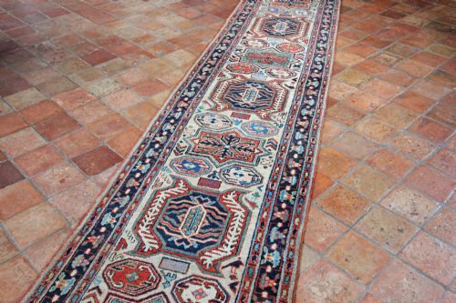 NARROW ANTIQUE HERIZ RUNNER PERSIA - ADDITIONAL PHOTO 5