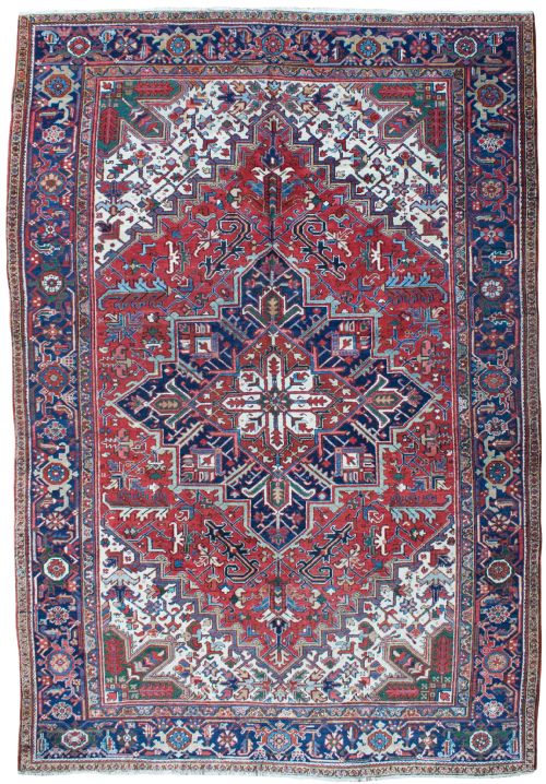 antique heriz carpet persian - CATEGORY: ANTIQUE RUGS - DATED 1900