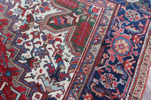 ANTIQUE HERIZ CARPET PERSIAN - ADDITIONAL PHOTO 4
