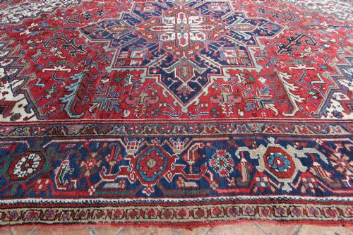 ANTIQUE HERIZ CARPET PERSIAN - ADDITIONAL PHOTO 6