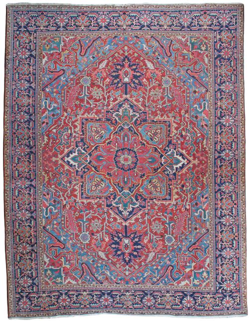 antique heriz carpet persian - CATEGORY: ANTIQUE RUGS - DATED 1900