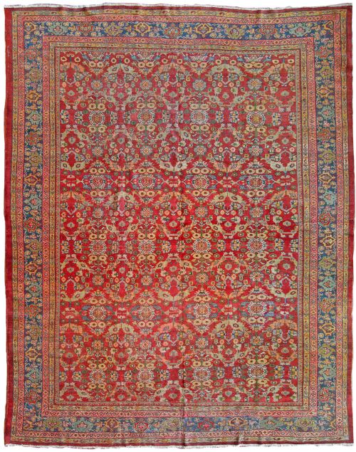 antique ziegler mahal carpet - CATEGORY: ANTIQUE RUGS - DATED 1890