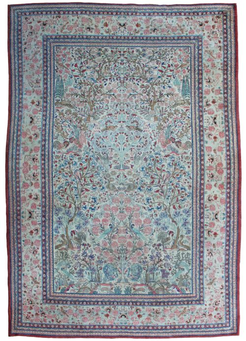antique kashan carpet persia - CATEGORY: ANTIQUE RUGS - DATED 1900