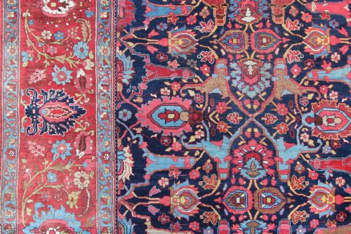LARGE ANTIQUE BIDJAR CARPET PERSIA - ADDITIONAL PHOTO 3