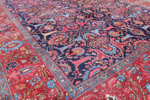 LARGE ANTIQUE BIDJAR CARPET PERSIA - ADDITIONAL PHOTO 4