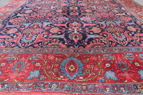 LARGE ANTIQUE BIDJAR CARPET PERSIA - ADDITIONAL PHOTO 5