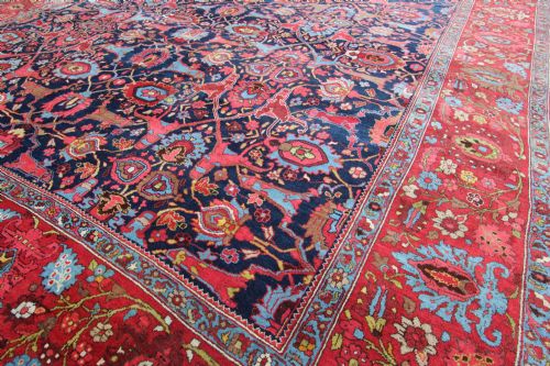 LARGE ANTIQUE BIDJAR CARPET PERSIA - ADDITIONAL PHOTO 6
