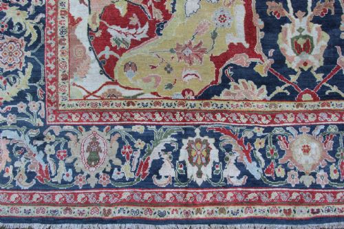 RARE ANTIQUE ZIEGLER CARPET 17TH CENTURY POLONAISE DESIGN - ADDITIONAL PHOTO 4