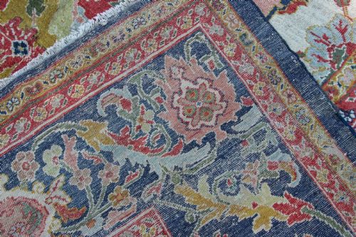 RARE ANTIQUE ZIEGLER CARPET 17TH CENTURY POLONAISE DESIGN - ADDITIONAL PHOTO 5