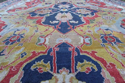 RARE ANTIQUE ZIEGLER CARPET 17TH CENTURY POLONAISE DESIGN - ADDITIONAL PHOTO 14