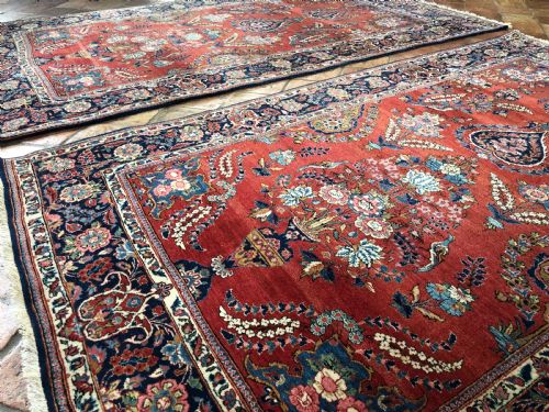 PAIR OF ANTIQUE KASHAN RUGS PERSIA - ADDITIONAL PHOTO 4