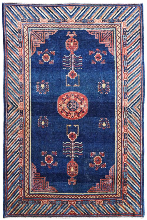 antique khotan rug east turkestan - CATEGORY: ANTIQUE RUGS - DATED 1910