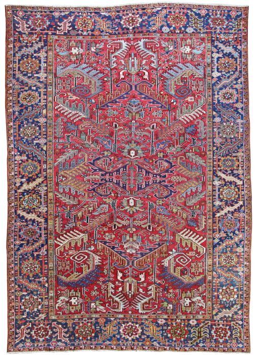 all over design antique heriz carpet persian - CATEGORY: ANTIQUE RUGS - DATED 1900