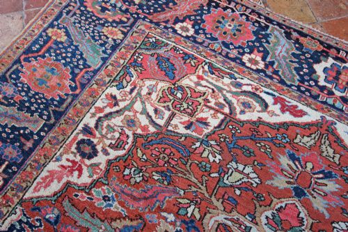 ANTIQUE 'AHAR' HERIZ CARPET PERSIA - ADDITIONAL PHOTO 4