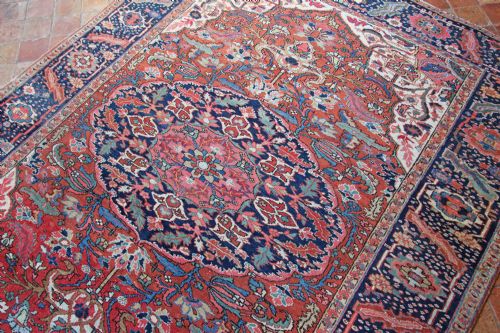 ANTIQUE 'AHAR' HERIZ CARPET PERSIA - ADDITIONAL PHOTO 6